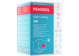 Dažai. Dažai, dažymo įrankiai, dažymo juostos. Apsauginės dažymo, glaistymo ir armavimo juostos. Vonios renovavimo rinkinys Penosil Bath Coating 500, 960g 