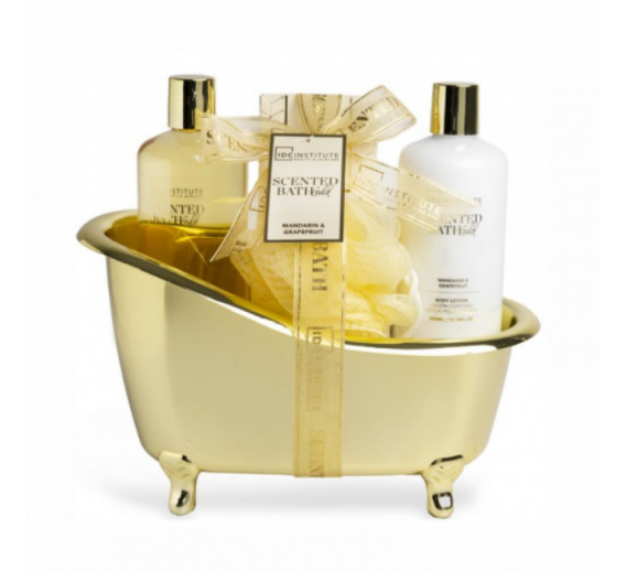 Švaros prekės. Kūno ir plaukų priežiūros priemonės. Vonios rinkinys Scented Bath Gold IDC Institute 