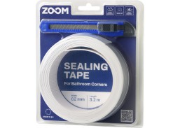 Vidaus apdailos prekės. Hermetikai, montavimo putos, sandarinimo juostos. Sandarinimo juostos. Vonios sandarinimo juosta 31x31 mm x 3.2 m ZOOM 