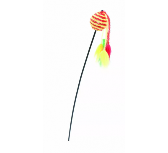 Gyvūnų prekės. Gyvūnėlių priežiūros priemonės. Žaislai gyvūnams, draskyklės. Žaislas kamuolys ant pagaliuko 60cm 
