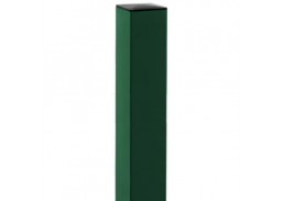 Metalų gaminiai . Tvoros, tvoralentės, tinklai tvoroms. Tvorų stulpai. Žalias kvadratinis tvoros stulpas 80x80x2x2500 mm RAL6005 