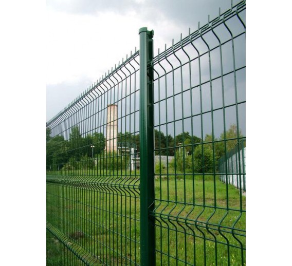 Metalų gaminiai . Tvoros, tvoralentės, tinklai tvoroms. Segmentinės tvoros, varteliai. Žalias tvoros segmentas h-1730 mm, d-5 mm, RAL6005 