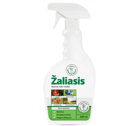 Sodo ir daržo prekės. Augalų apsaugos priemonės. Sodo priežiūros priemonės. Žaliasis kalio muilas 500ml 