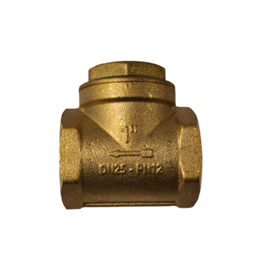 Santechnikos prekės. Uždaromoji ir jungiamoji santechninė armatūra. Atbuliniai vožtuvai. Žalvarinis horizontalus atbulinis vožtuvas 1