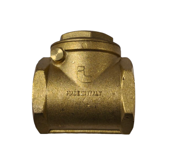 Santechnikos prekės. Uždaromoji ir jungiamoji santechninė armatūra. Atbuliniai vožtuvai. Žalvarinis horizontalus atbulinis vožtuvas 2