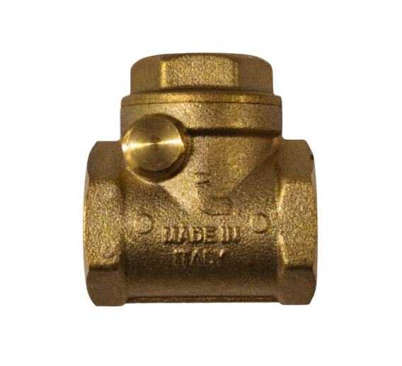 Santechnikos prekės. Uždaromoji ir jungiamoji santechninė armatūra. Atbuliniai vožtuvai. Žalvarinis horizontalus atbulinis vožtuvas 3/4