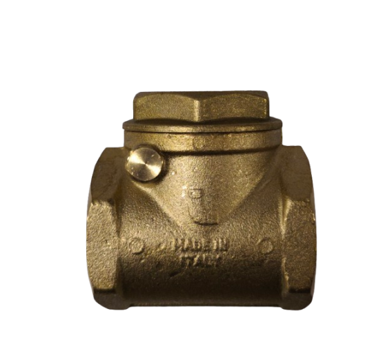 Santechnikos prekės. Uždaromoji ir jungiamoji santechninė armatūra. Atbuliniai vožtuvai. Žalvarinis horizontalus atbulinis vožtuvas 6/4