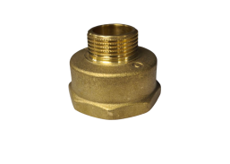 Santechnikos prekės. Vamzdynų sistemos. Vamzdžių sujungimo detalės. Žalvarinės jungtys. Žalvariniai nipeliai. Žalvarinis perėjimas vid/iš 11/4