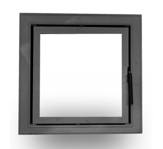 Metalų gaminiai . Ketaus gaminiai. Židinio durelės Z-24 495x485 mm 