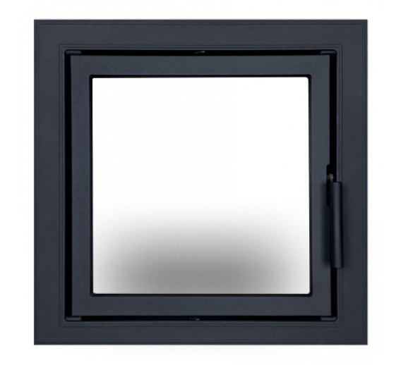 Metalų gaminiai . Ketaus gaminiai. Židinio durelės Z-24 495x485 mm