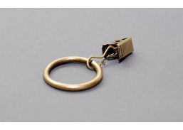 Vidaus apdailos prekės. Kitos apdailos medžiagos. Karnizai. Metaliniai karnizai ir jų detalės. Karnizų žiedai, segtukai. Žiedas su segtuku 16mm 10vnt. šv. sendintas auksas 