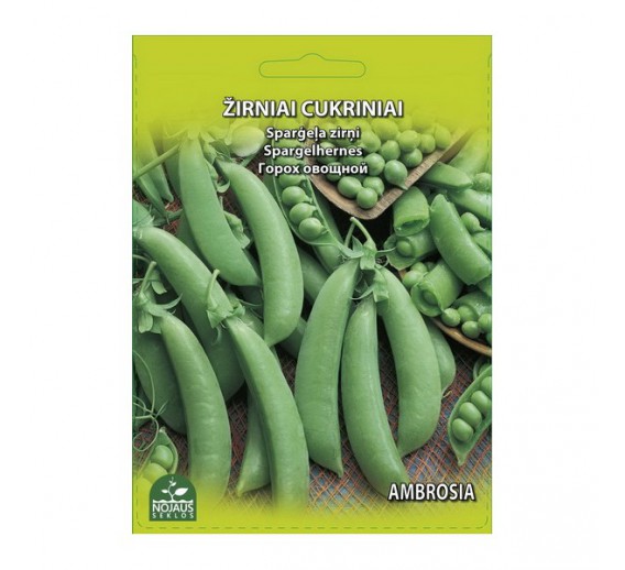 Sodo ir daržo prekės. Sėklos, daigyklos, durpinės tabletės. Žirnių, pupelių sėklos. Žirniai cukriniai Ambrosia 20 g 
