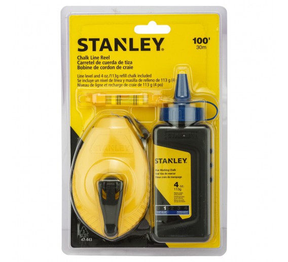 Darbo įrankiai. Mechaniniai įrankiai. Žymėjimo įrankiai - pieštukai, žymekliai, markeriai. Kalkiniai žymekliai ir kreidos. Žymėjimo rinkinys Stanley 30m 